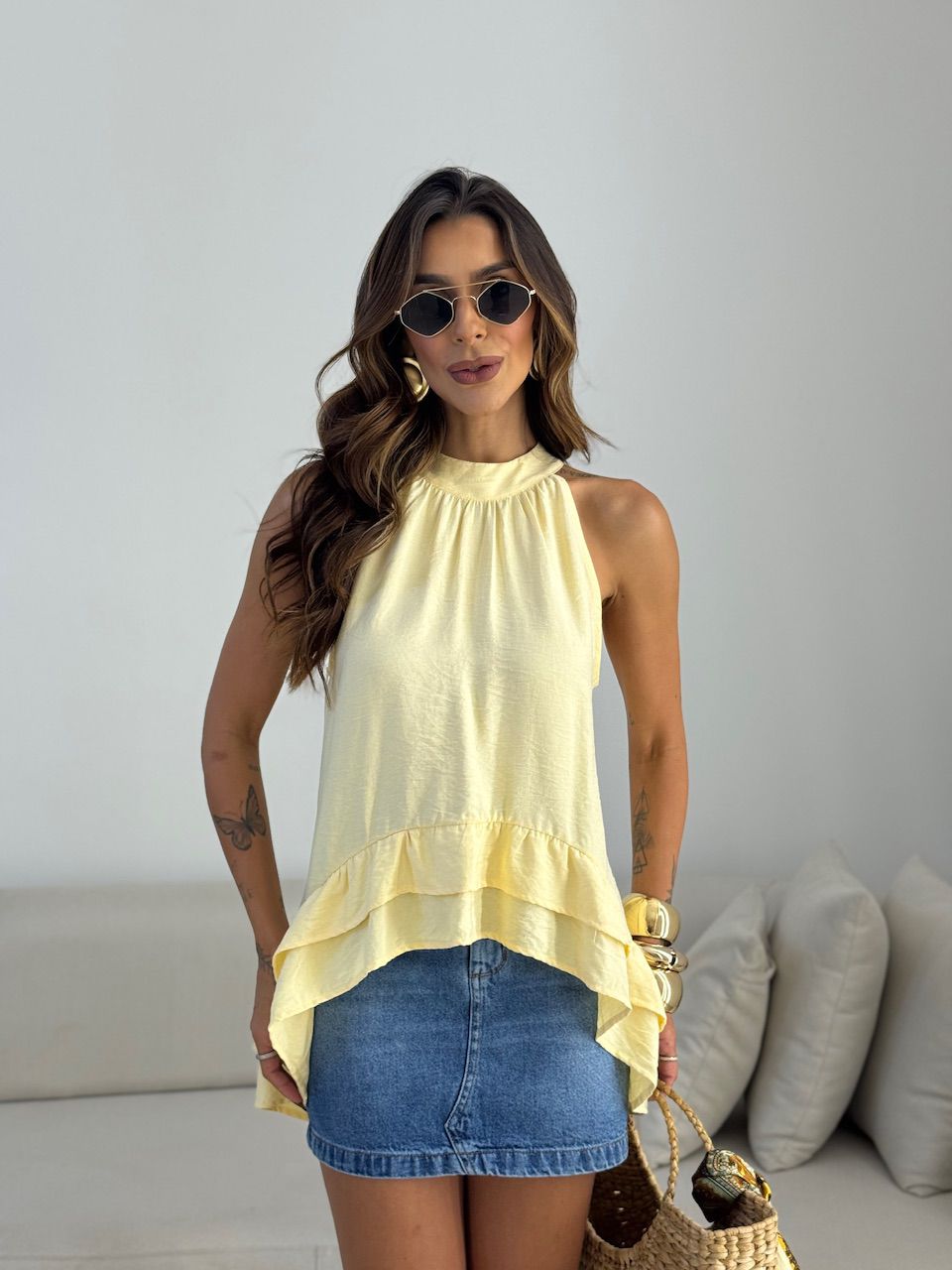 BLUSA KÁTIA CAVADA YELLOW BUTTER