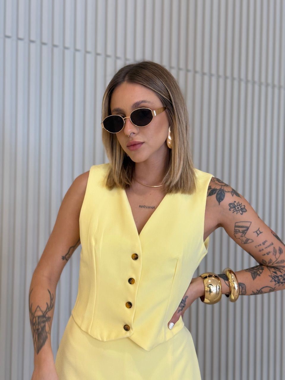 COLETE JÚLIA ALFAIATARIA AMARELO