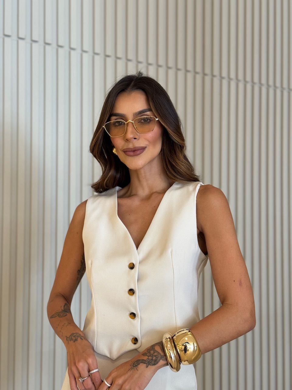 COLETE JÚLIA ALFAIATARIA AREIA - 0073420110 - CAROLLA FERRARO