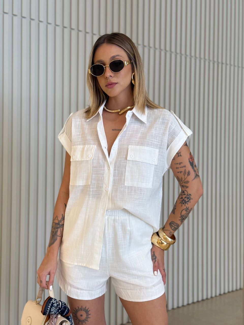 CONJUNTO MARIA ALICE CAMISA SHORT OFF