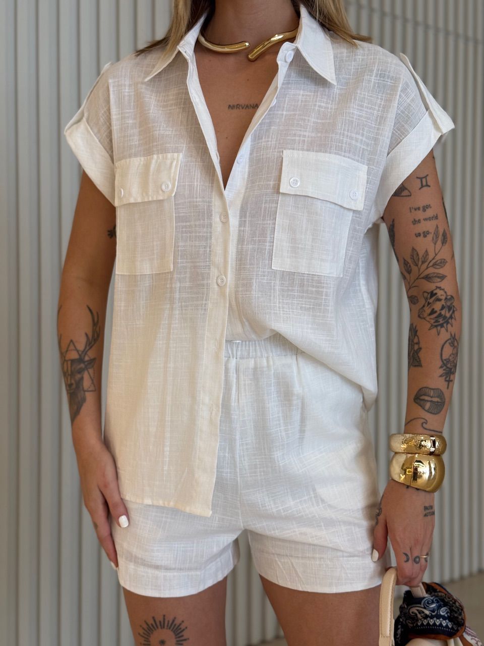 CONJUNTO MARIA ALICE CAMISA SHORT OFF