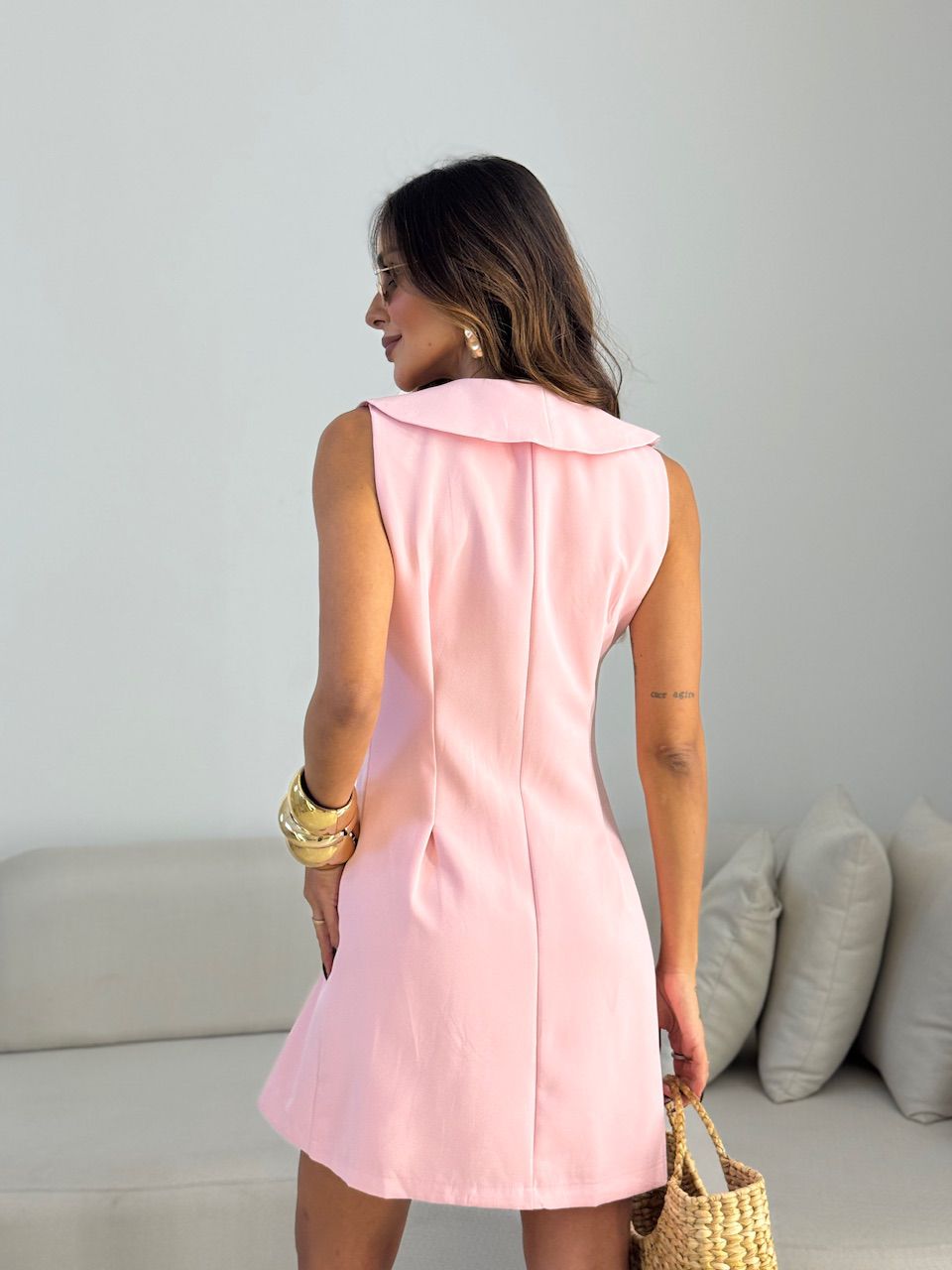 VESTIDO MARIANA GOLA BABY PINK