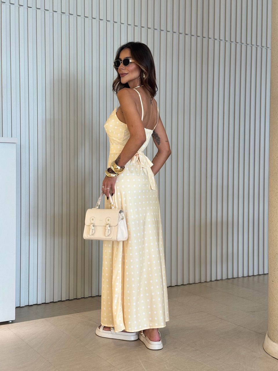 VESTIDO RAFAELA POÁ AMARELO