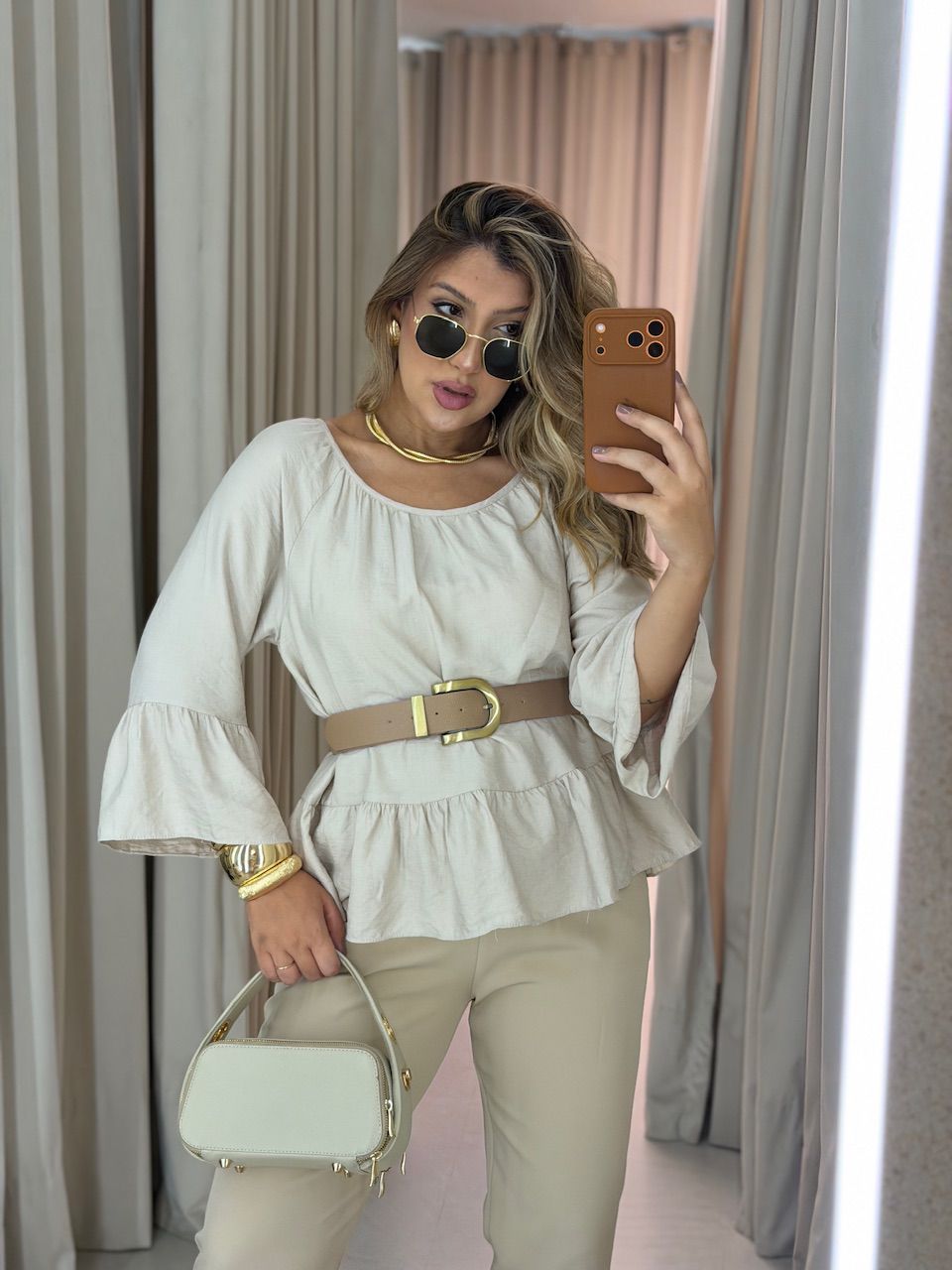 BATA TÁBATA PEPLUM AREIA