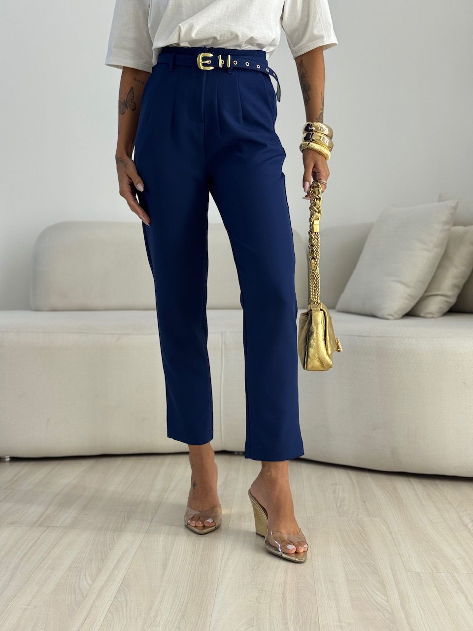 CALÇA LIA CINTO MARINHO