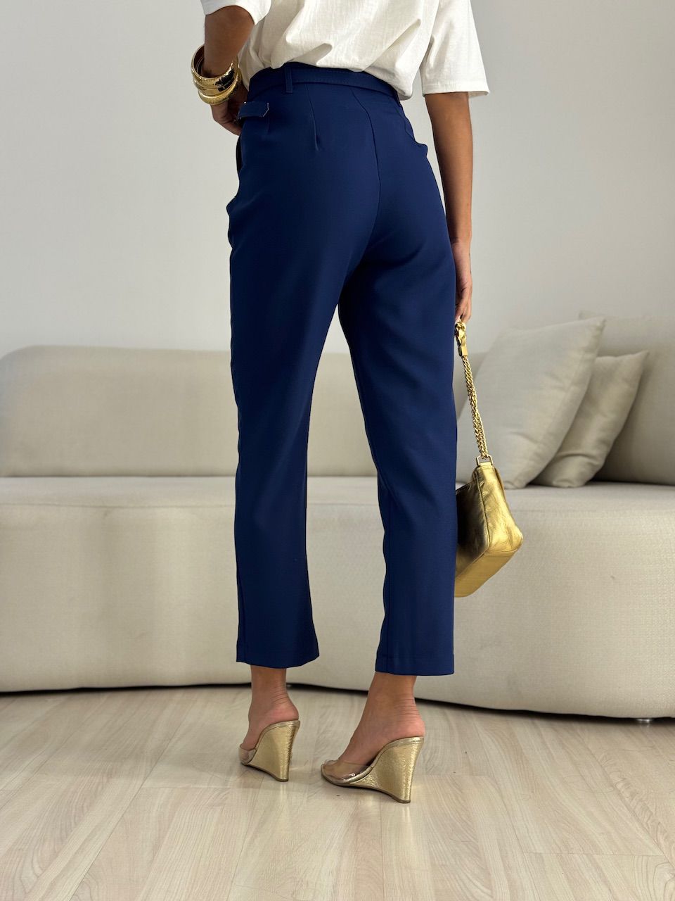 CALÇA LIA CINTO MARINHO