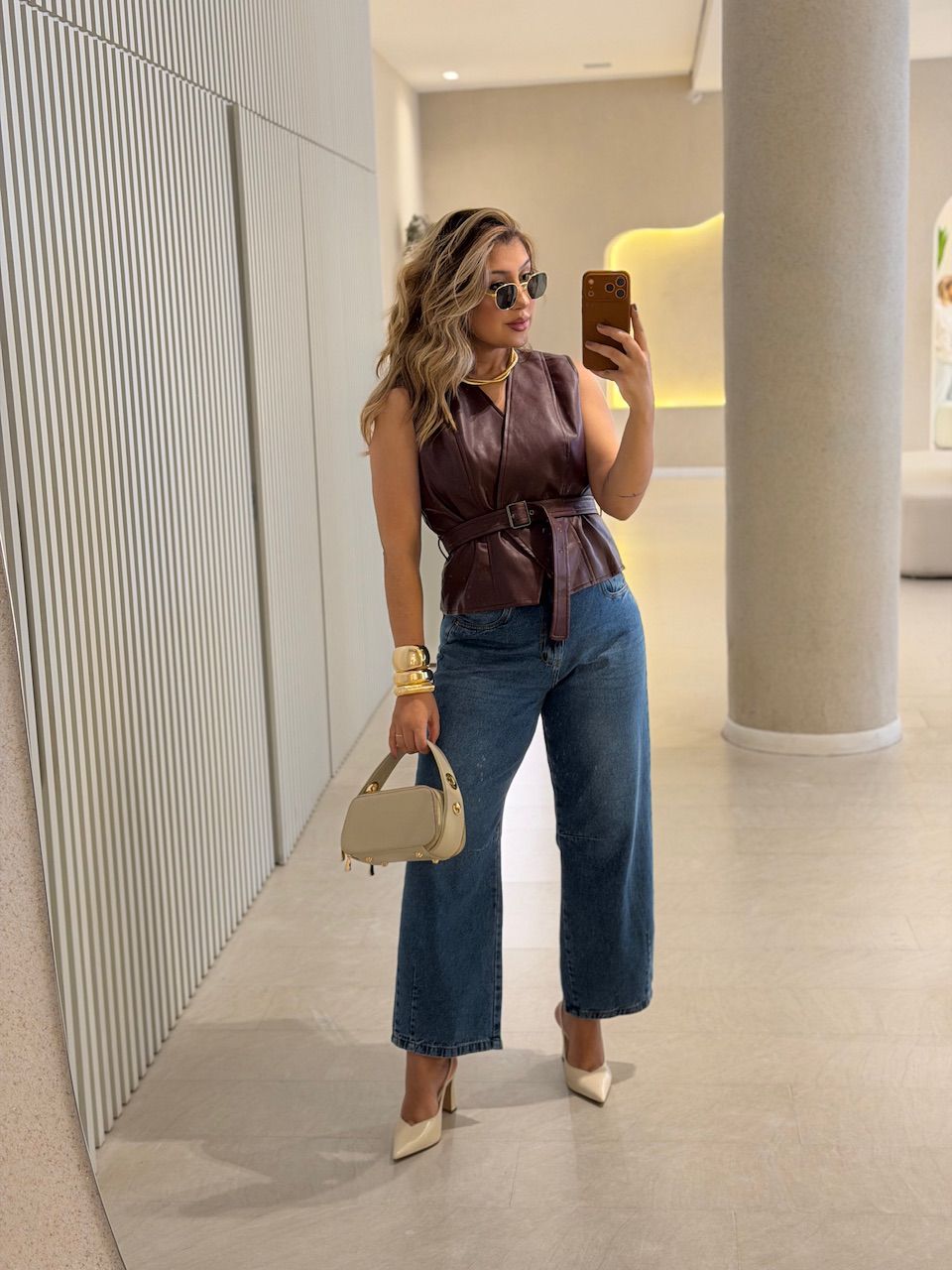 COLETE ELEONORA COURO FAKE VINHO