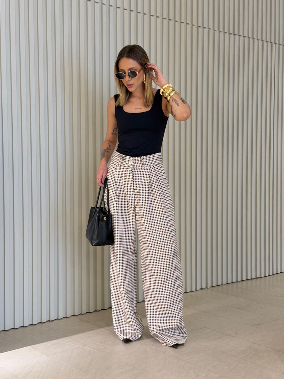 CALÇA SAMARA XADREZ OFF