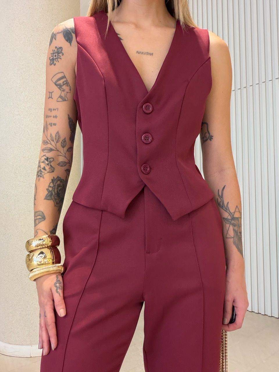 CONJUNTO ANA PAULA COLETE VINHO