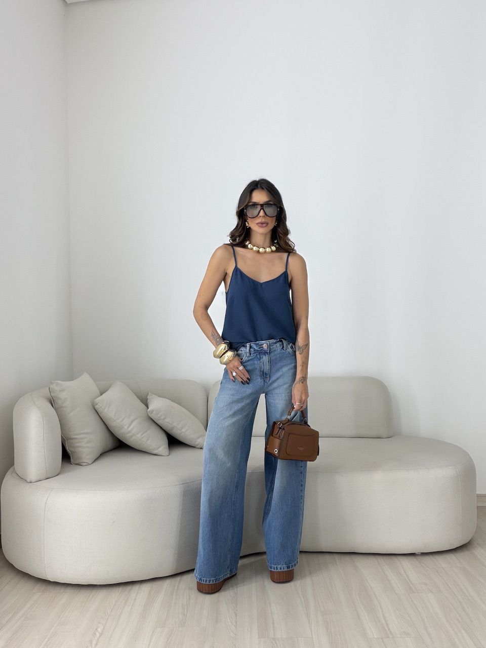 Blusa Miriam Alcinha Marinho