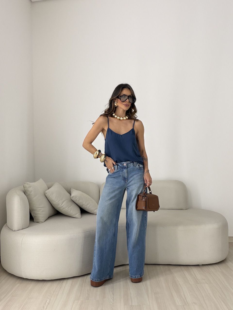 Blusa Miriam Alcinha Marinho