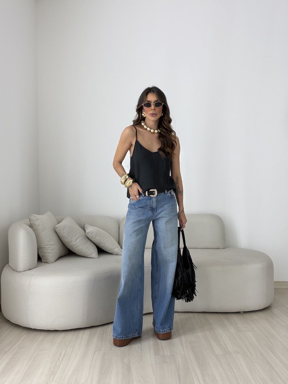 Blusa Miriam Alcinha Preta