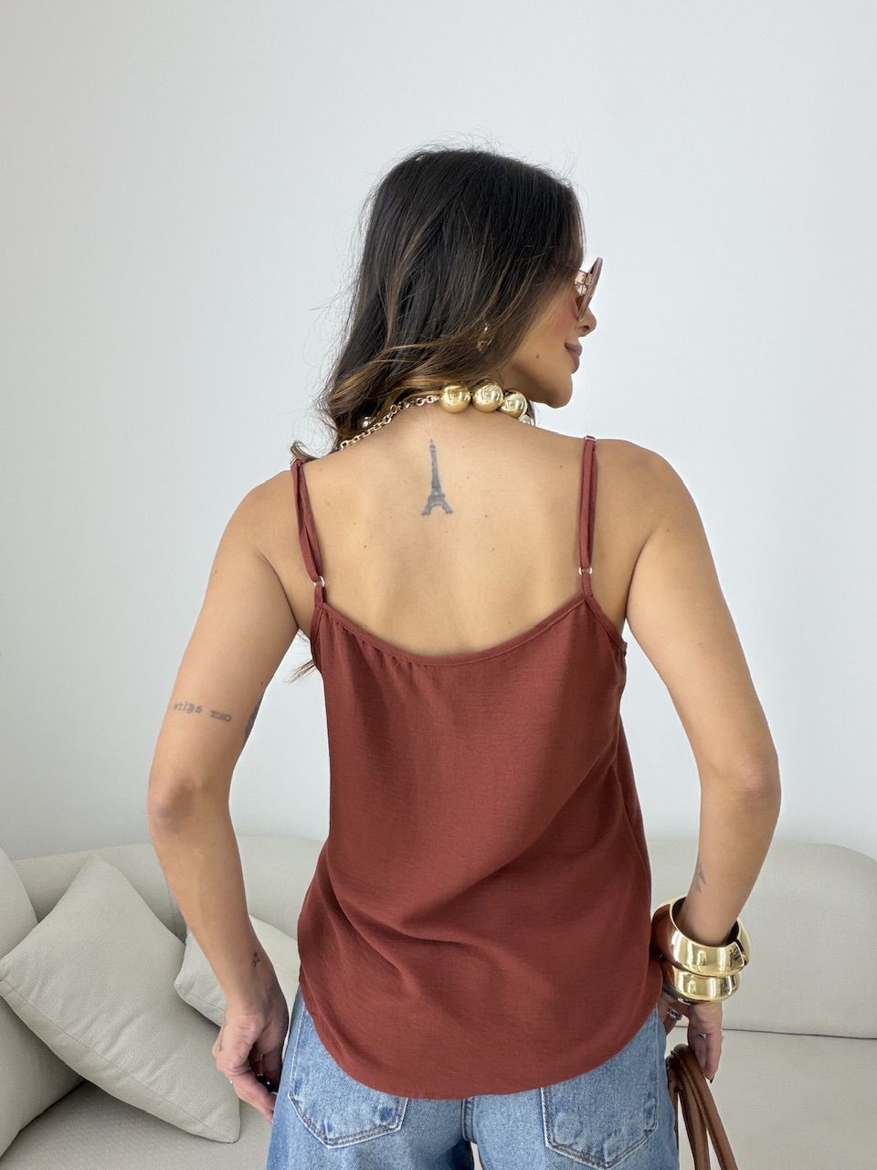 Blusa Miriam Alcinha Terra Cota