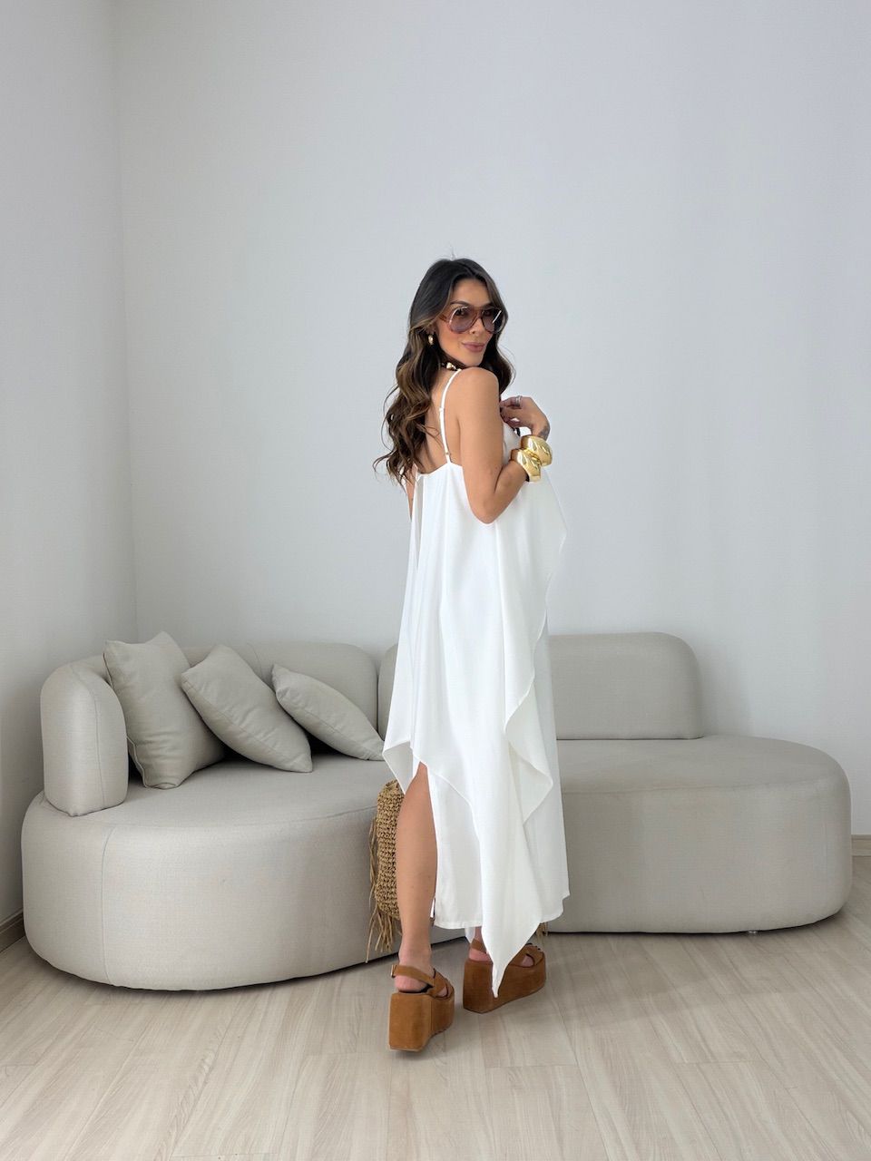 Vestido Yara Babados Off