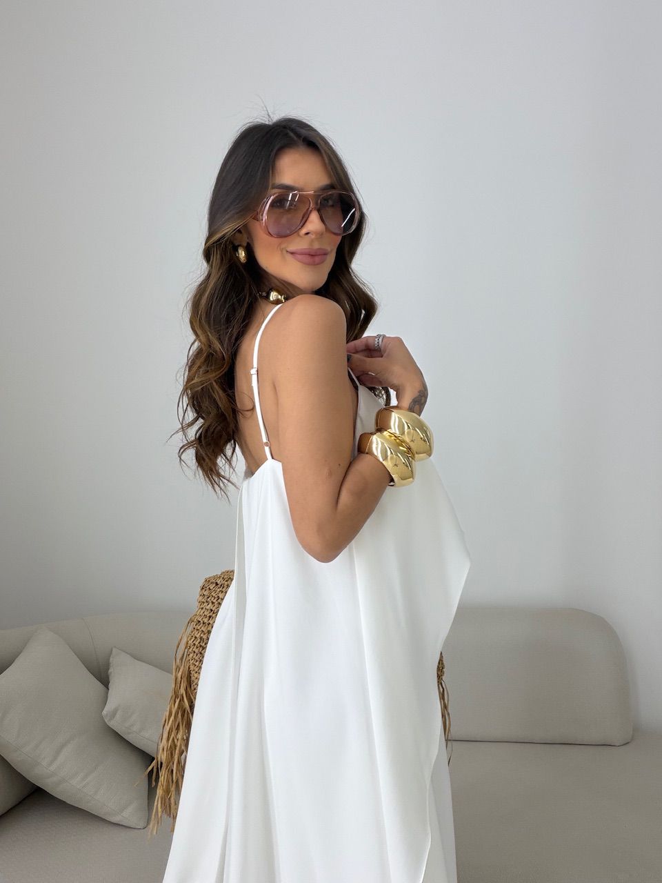 Vestido Yara Babados Off