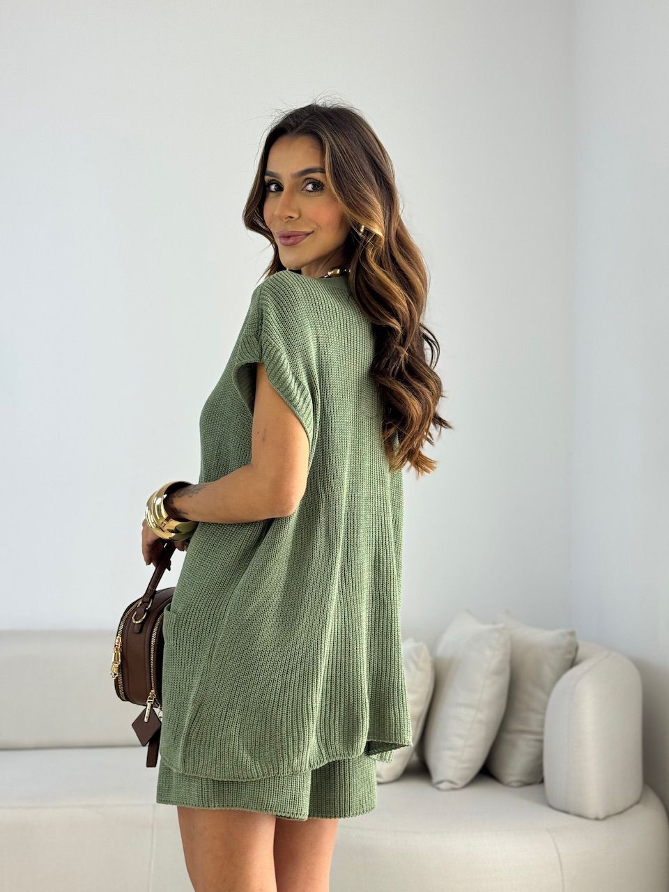 CONJUNTO EUNICE TRICOT VERDE.