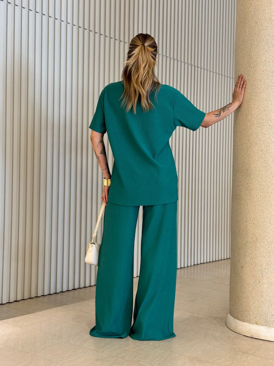 CONJUNTO IRENE BLUSA CALÇA Verde Bandeira