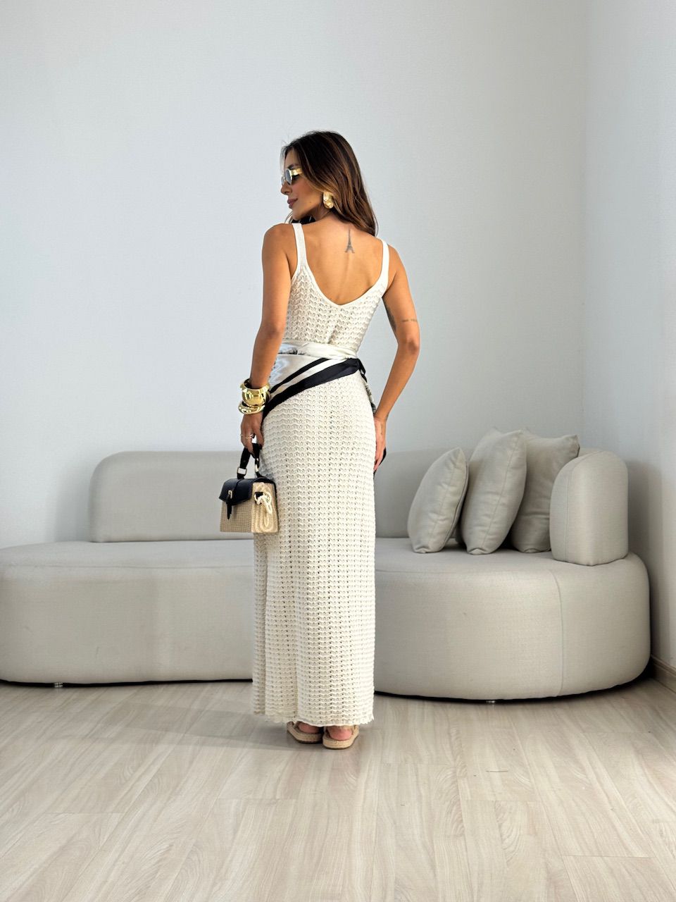 VESTIDO AMÉLIA Tricot Areia