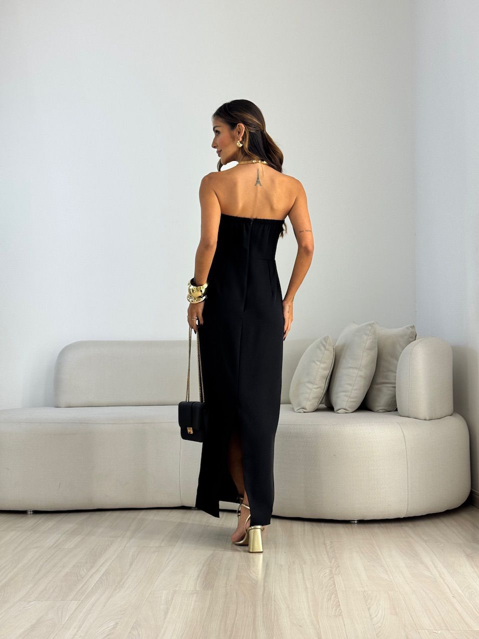 VESTIDO MANUELA TOMARA QUE CAIA PRETO