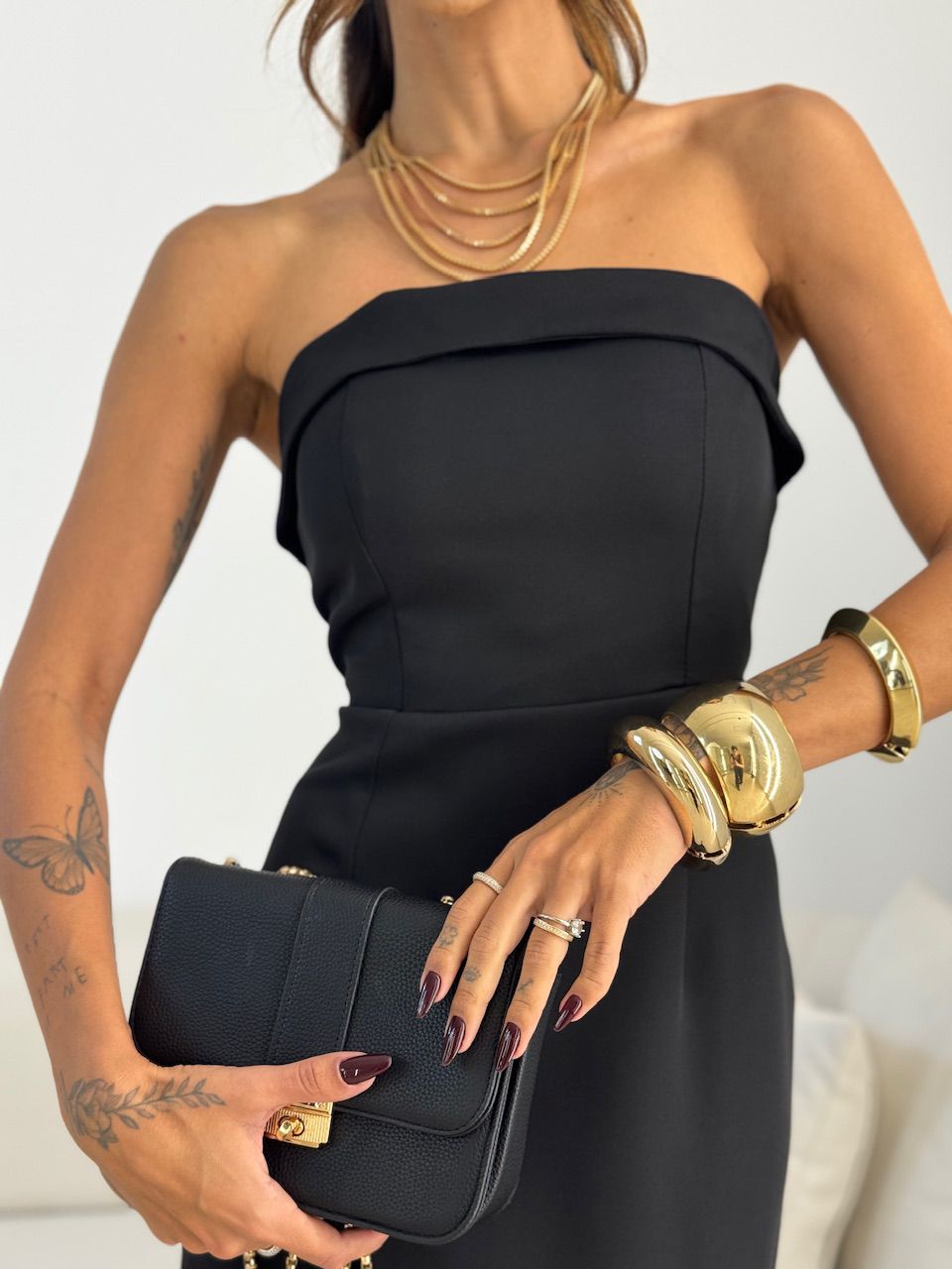 VESTIDO MANUELA TOMARA QUE CAIA PRETO