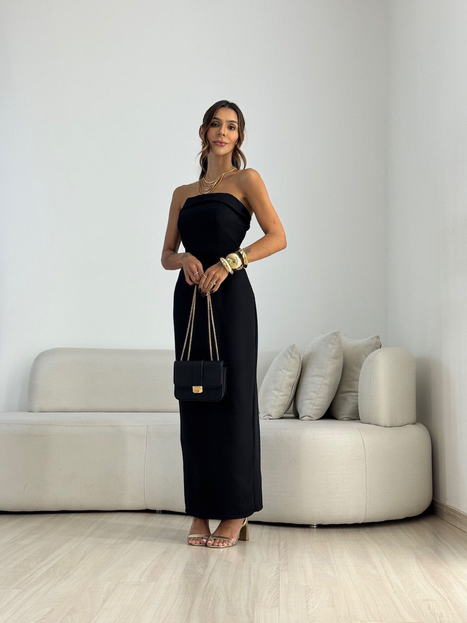 VESTIDO MANUELA TOMARA QUE CAIA PRETO