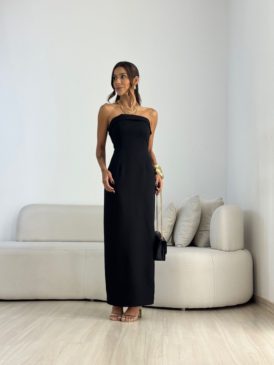 VESTIDO MANUELA TOMARA QUE CAIA PRETO