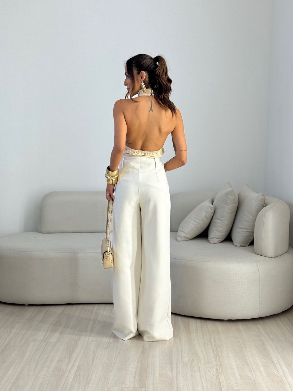 CALÇA MILENA PANTALONA AREIA