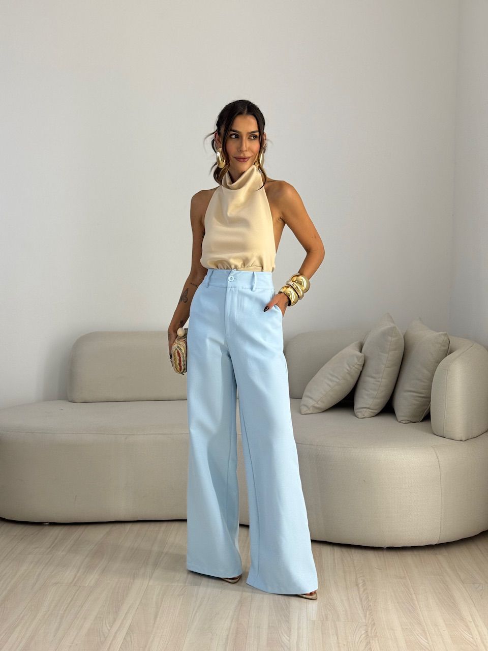 CALÇA MILENA PANTALONA AZUL