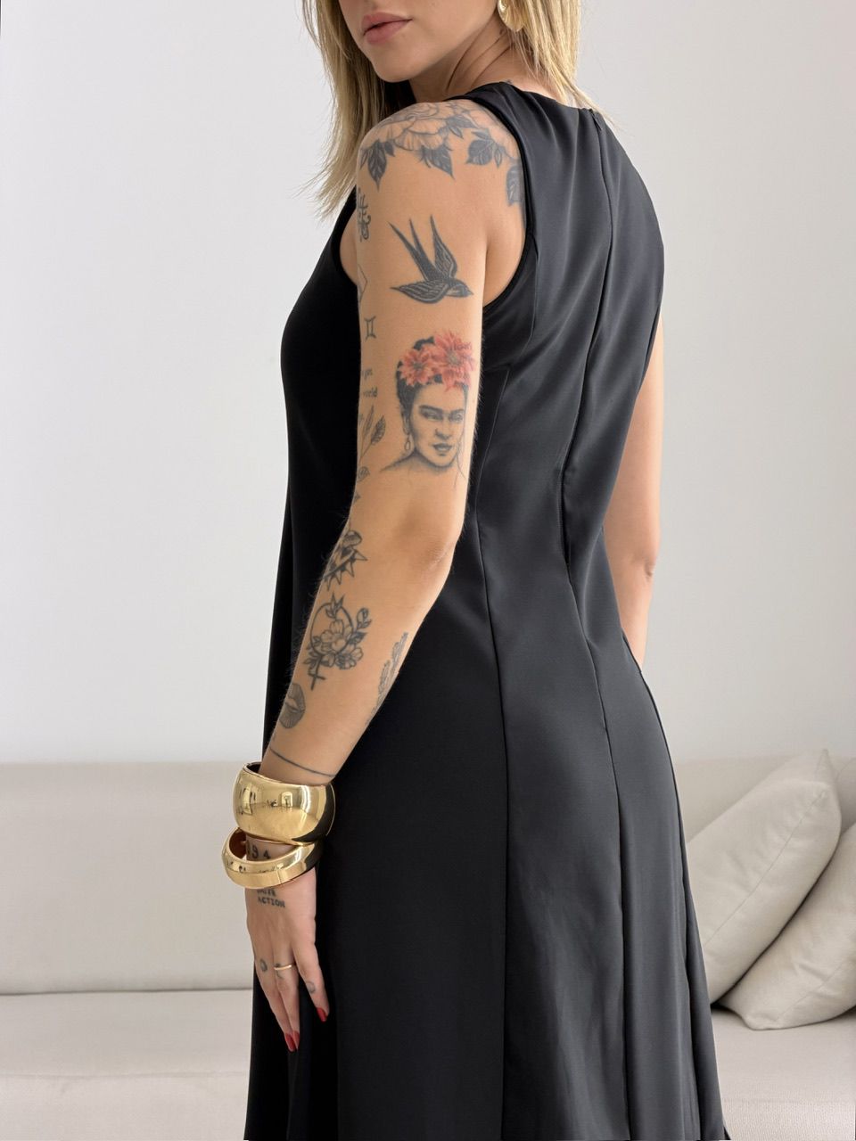 VESTIDO MARISOL BOTÕES PRETO