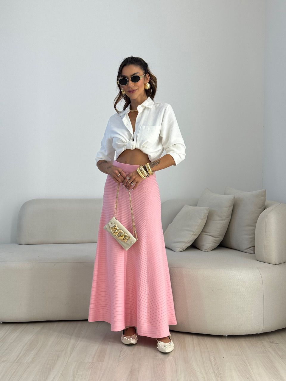 SAIA LUCIANA TRICOT ROSA