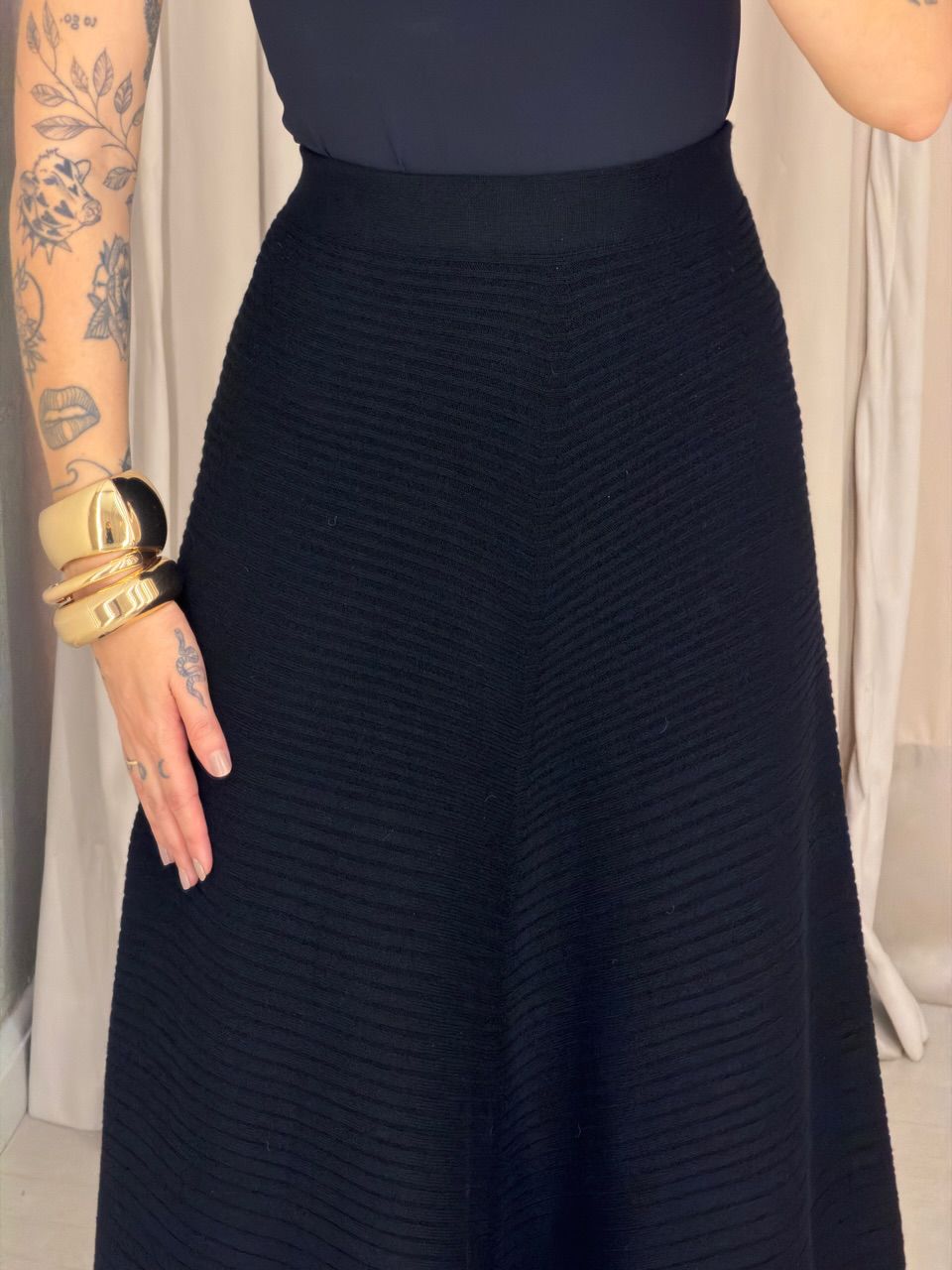 SAIA LUCIANA TRICOT PRETA