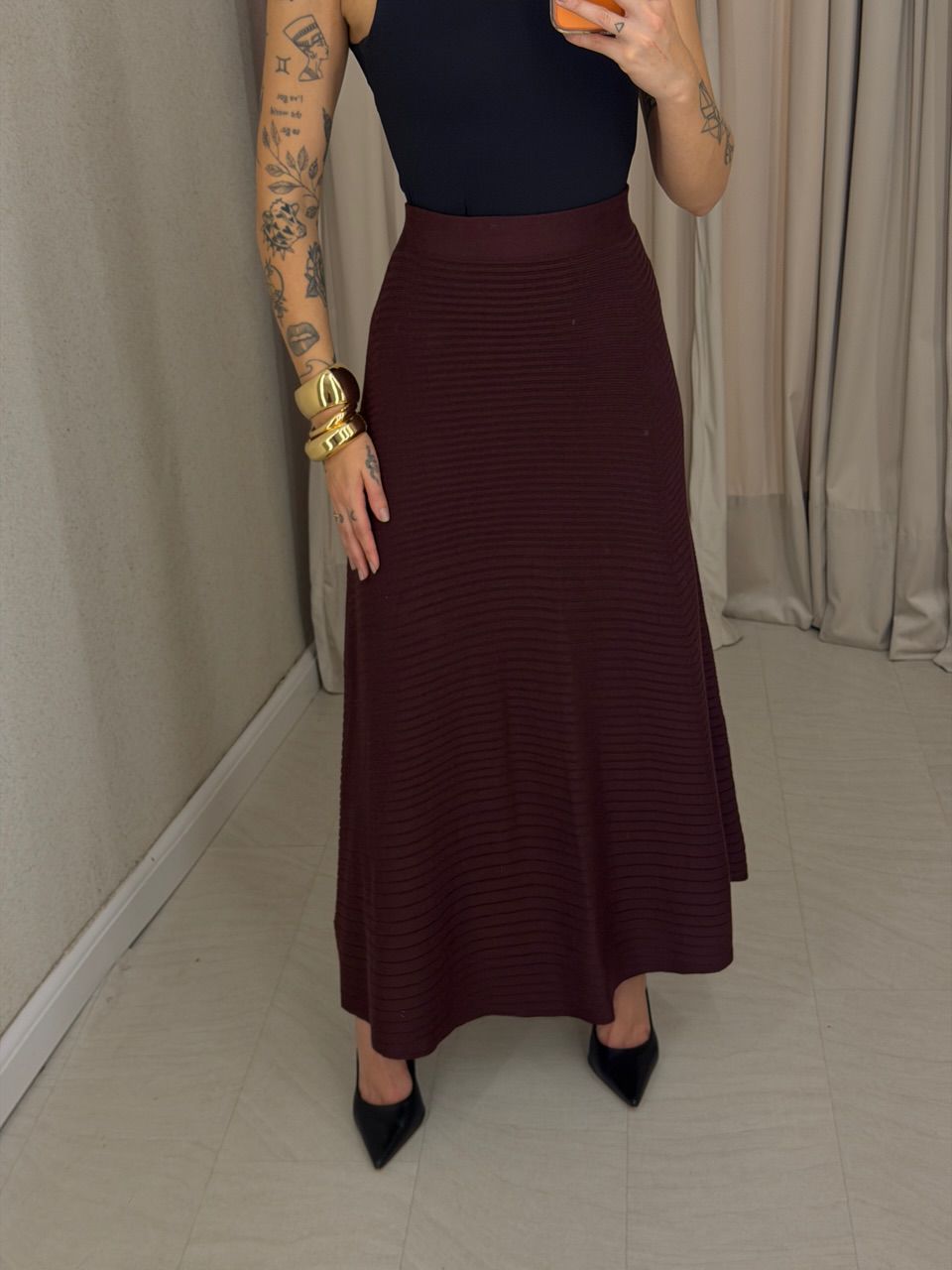 SAIA LUCIANA TRICOT VINHO - 0075620168 - CAROLLA FERRARO