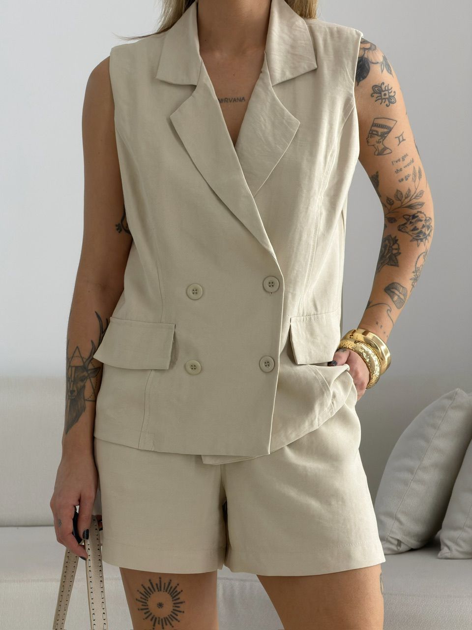 CONJUNTO SÔNIA ALFAIATARIA AREIA