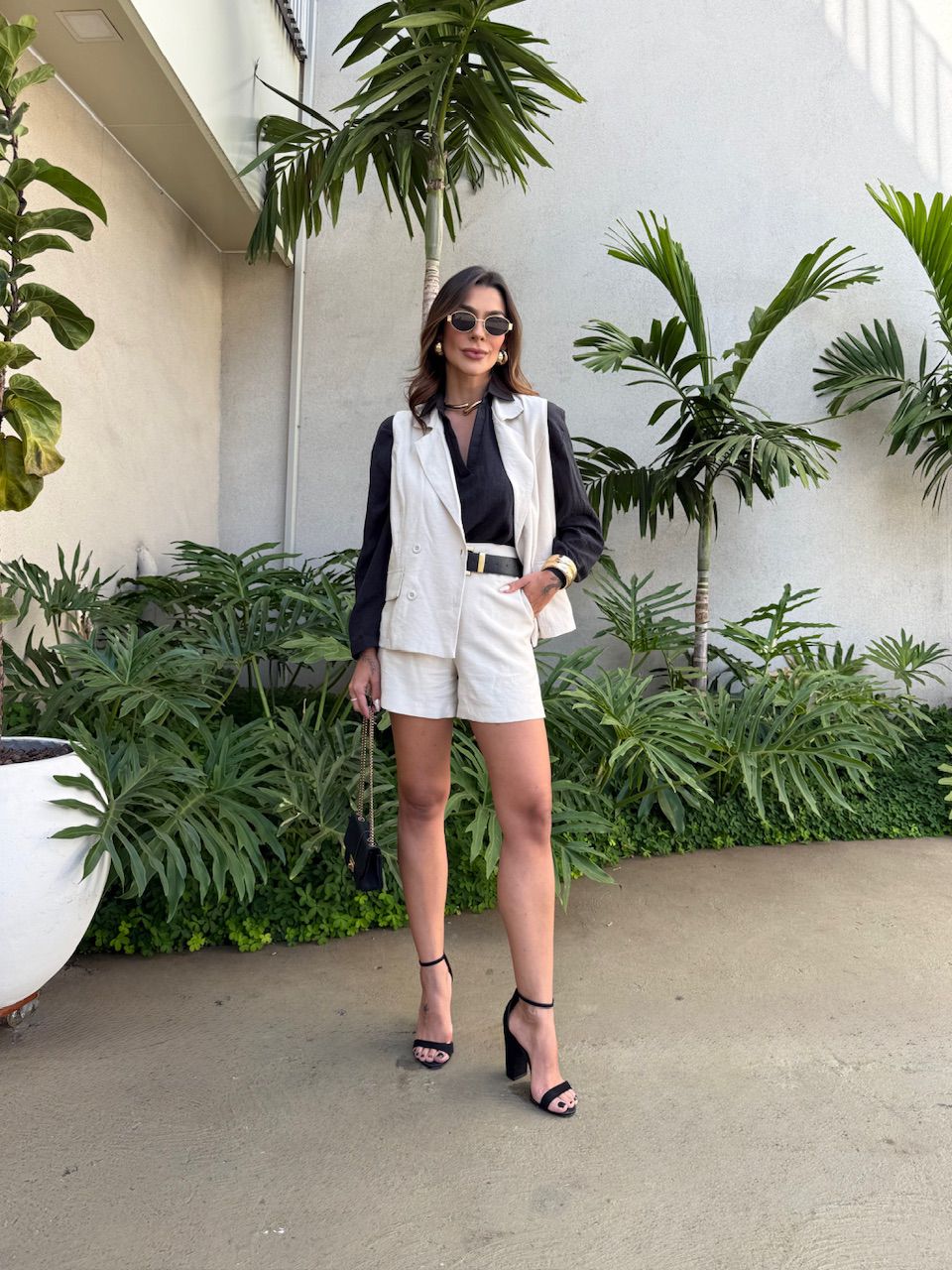 CONJUNTO SÔNIA ALFAIATARIA AREIA - 0076820110 - CAROLLA FERRARO