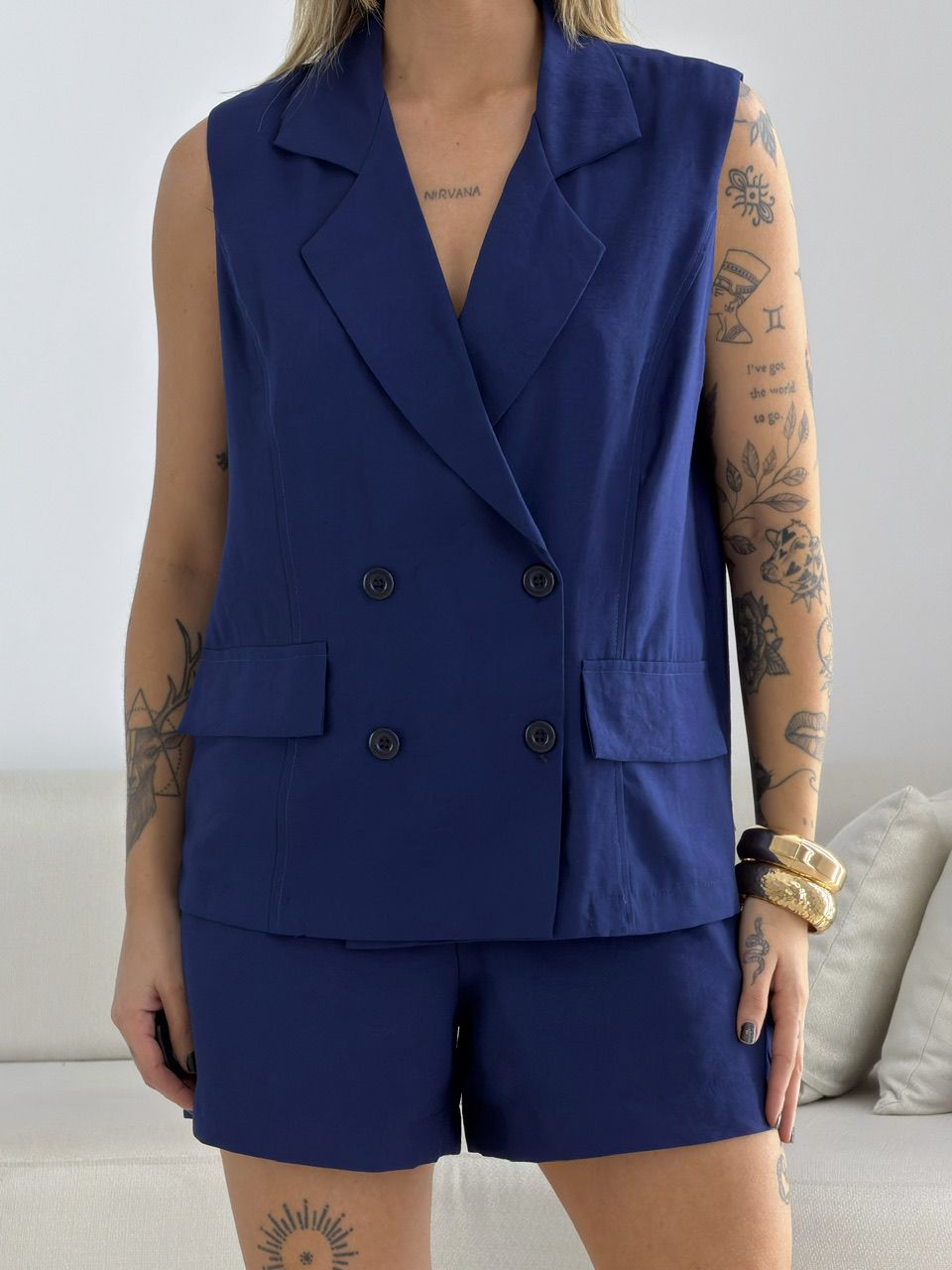 CONJUNTO SÔNIA ALFAIATARIA MARINHO