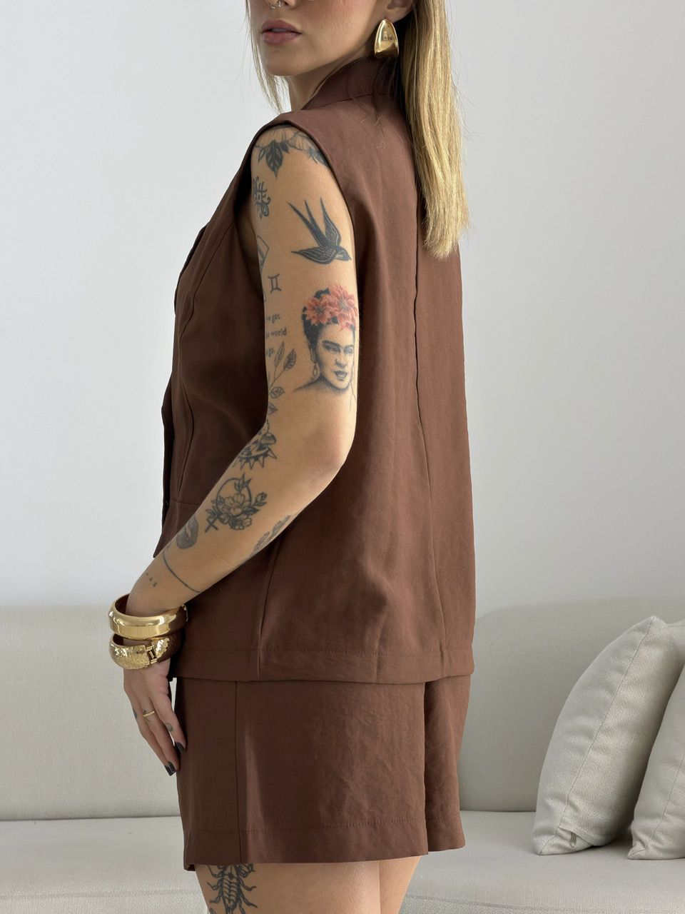 CONJUNTO SÔNIA ALFAIATARIA MARROM