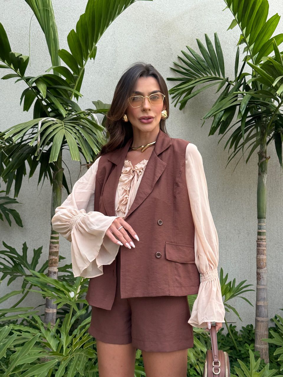 CONJUNTO SÔNIA ALFAIATARIA MARROM