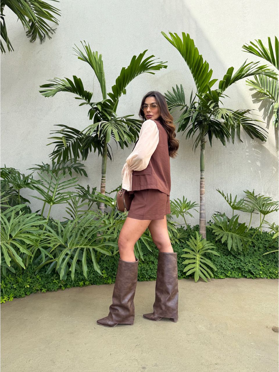 CONJUNTO SÔNIA ALFAIATARIA MARROM