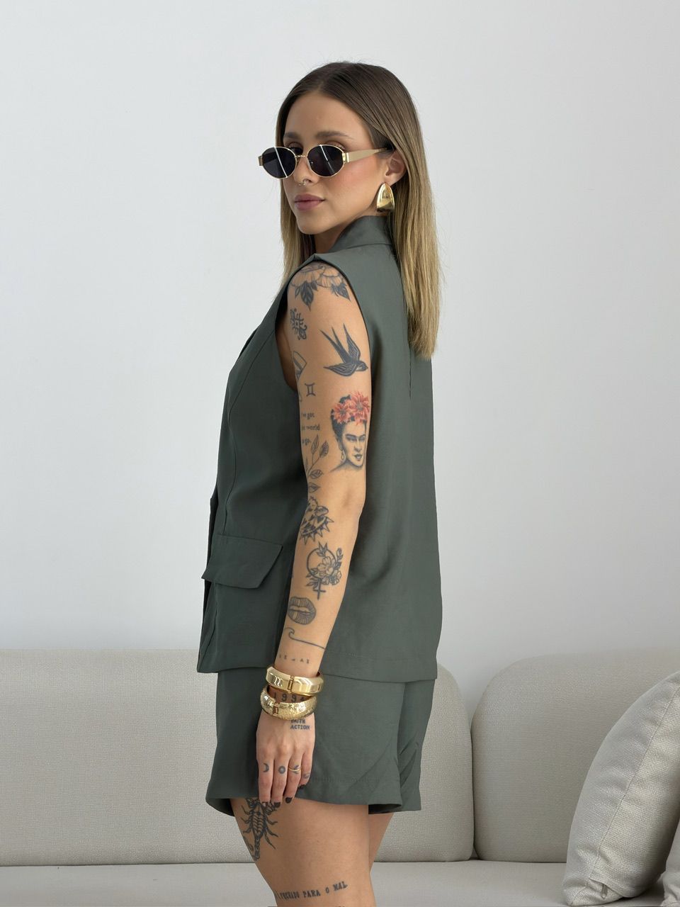 CONJUNTO SÔNIA ALFAIATARIA VERDE