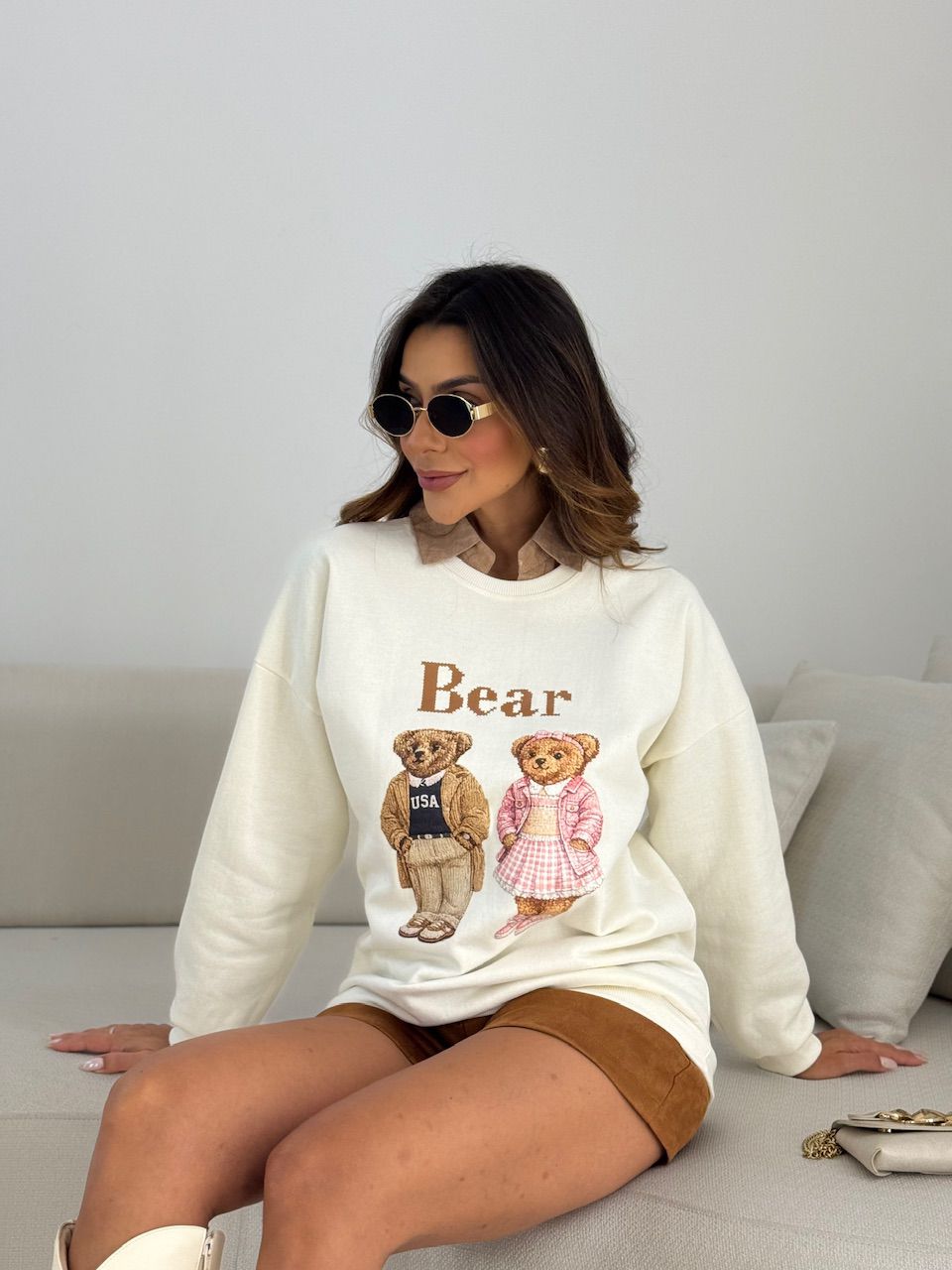 MOLETOM MARTA BEAR OFF - 0076870048 - CAROLLA FERRARO