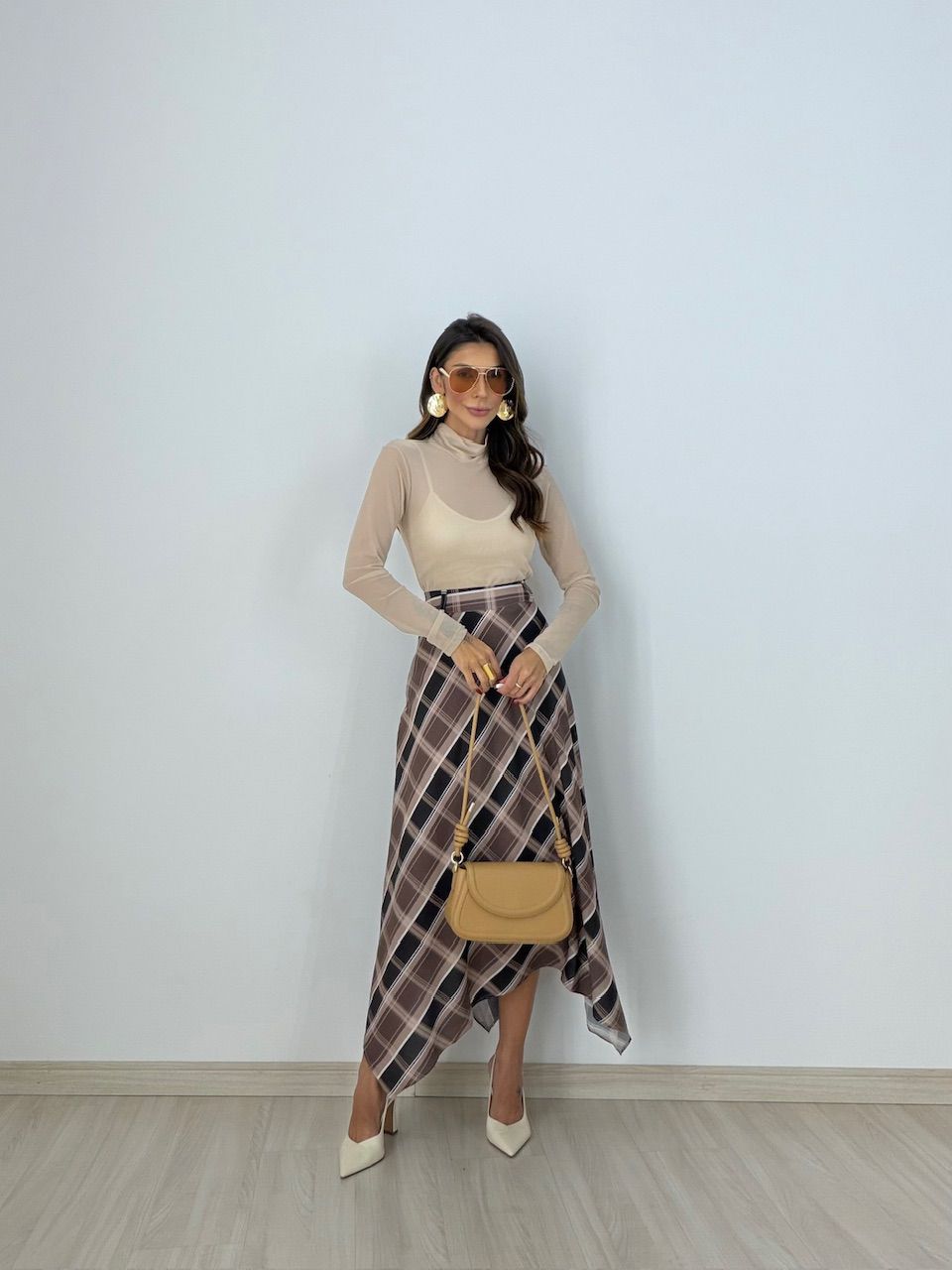 SAIA ELIANA XADREZ MARROM