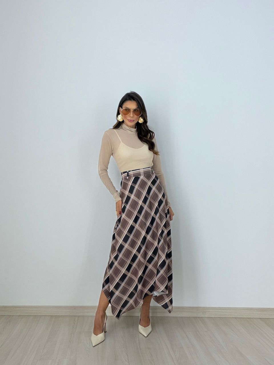 SAIA ELIANA XADREZ MARROM