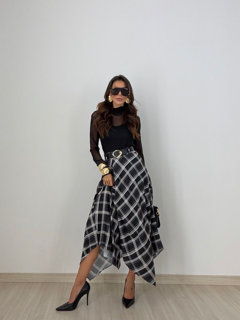 SAIA ELIANA XADREZ PRETA