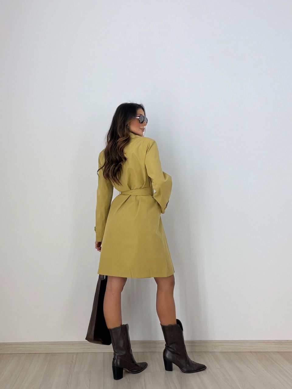 TRENCH COAT PATTY FAIXA MOSTARDA