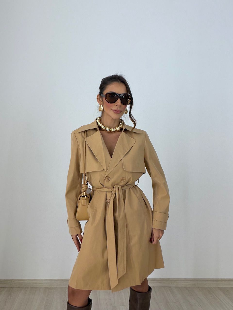 TRENCH COAT PATTY FAIXA NUDE