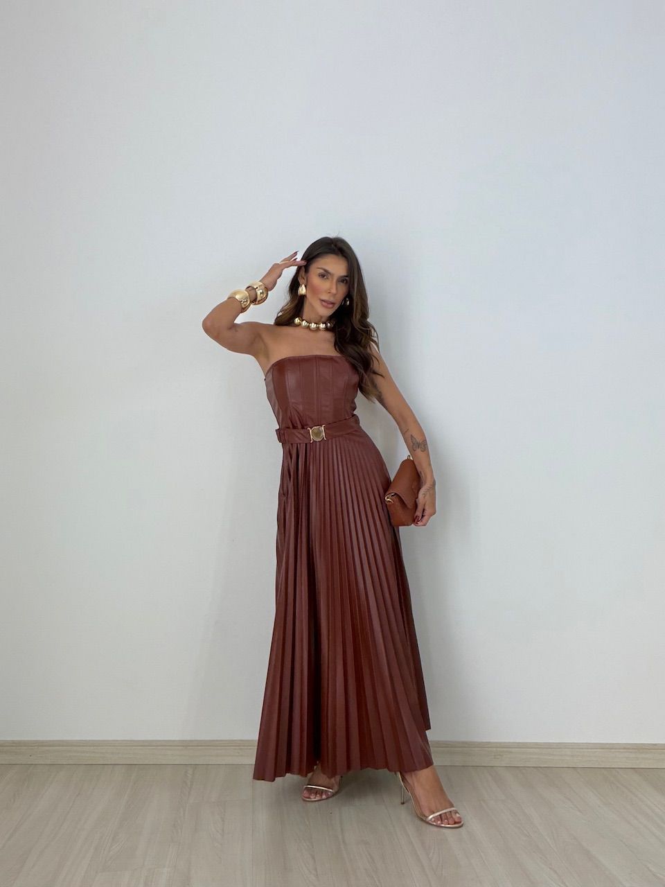 VESTIDO ELOÁ LONGO TERRA COTA 