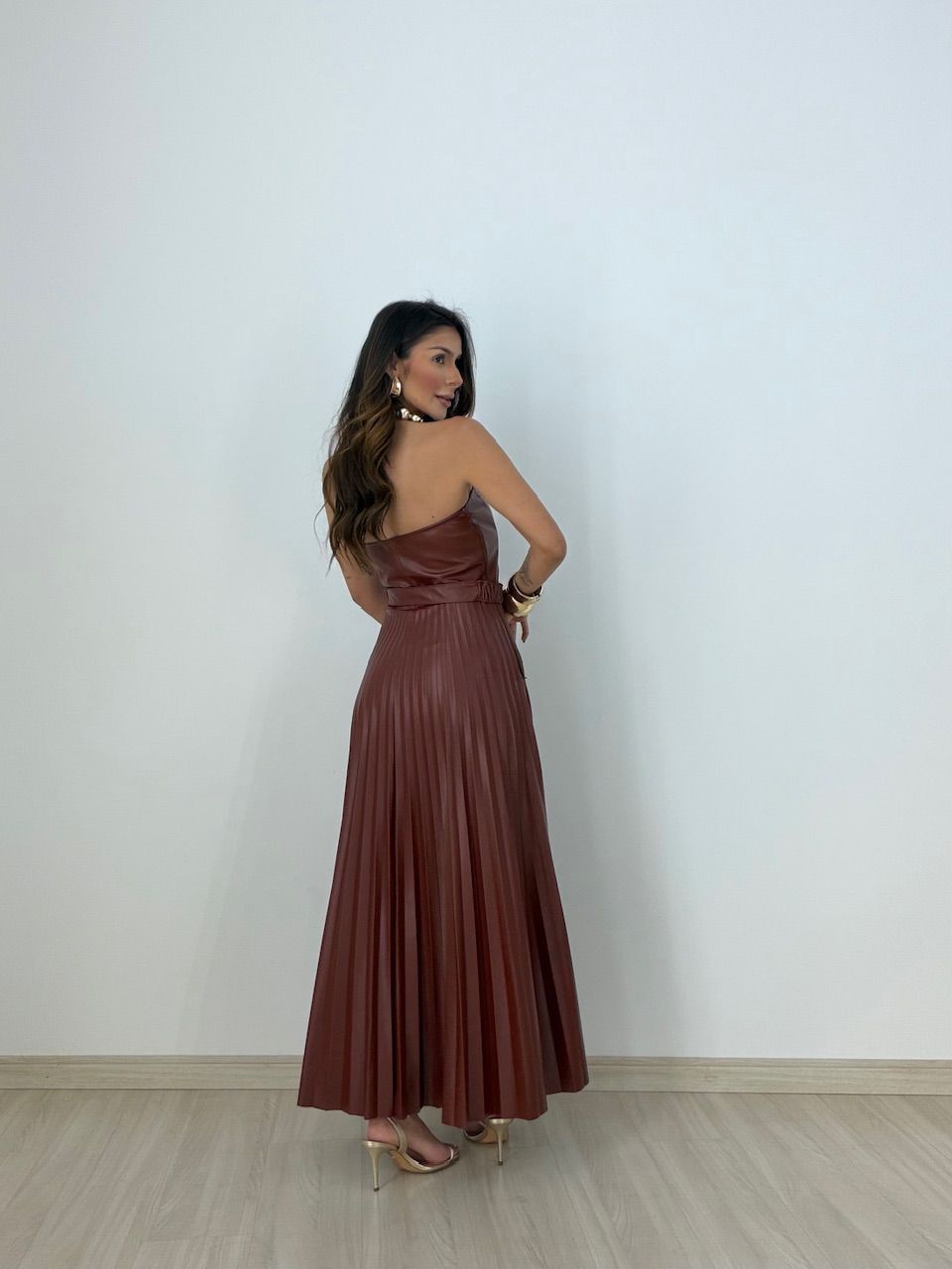 VESTIDO ELOÁ LONGO TERRA COTA 
