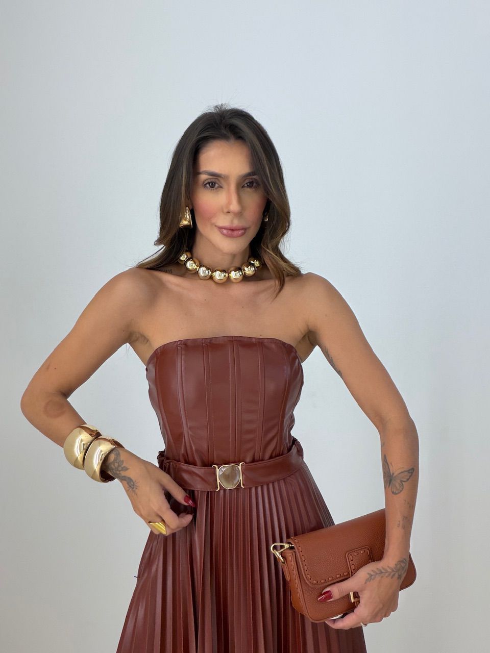 VESTIDO ELOÁ LONGO TERRA COTA 