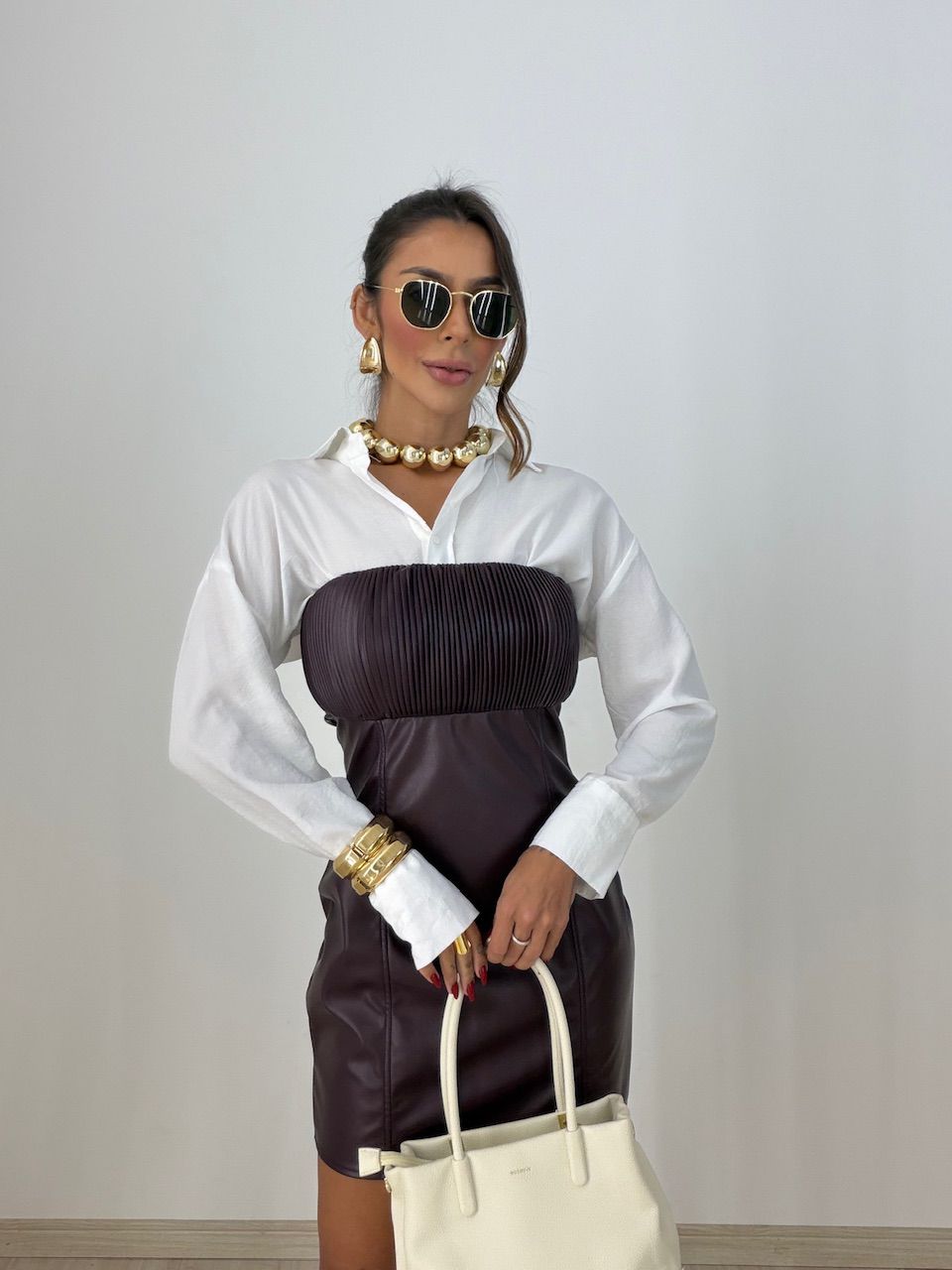 VESTIDO MARIA JULIA CURTO UVA