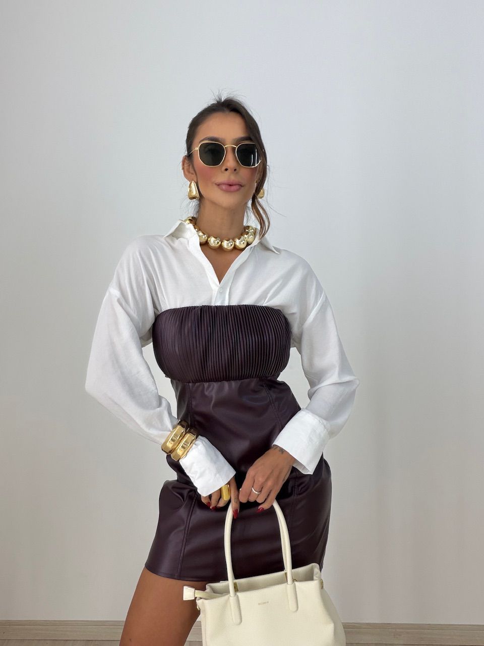 VESTIDO MARIA JULIA CURTO UVA